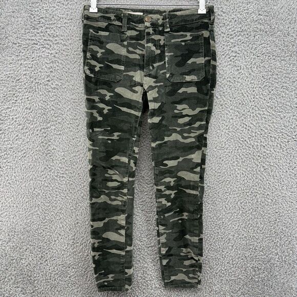 Anthropologie Pilcro And The Letterpress Pants Womens 27 High Rise‎ Skinny Camo - Picture 1 of 10